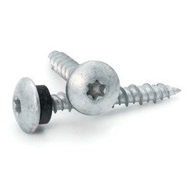 Low Profile Mechanical Galvanized Roofing Screws - #10 x 1" Qty 250