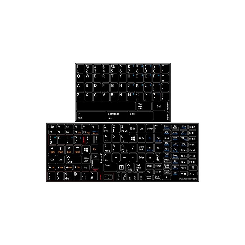 Laptop Replacement English Keyboard Stickers