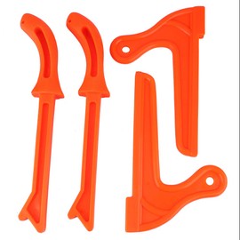 4Pcs Push-Sticks Tischkreissäge Kunststoff Werkzeug Holzbearbeitung Sicherheit Push-Griff Utensil Tisch Sah Push-Block Metall Schneiden Kappsägen (ORANGE)