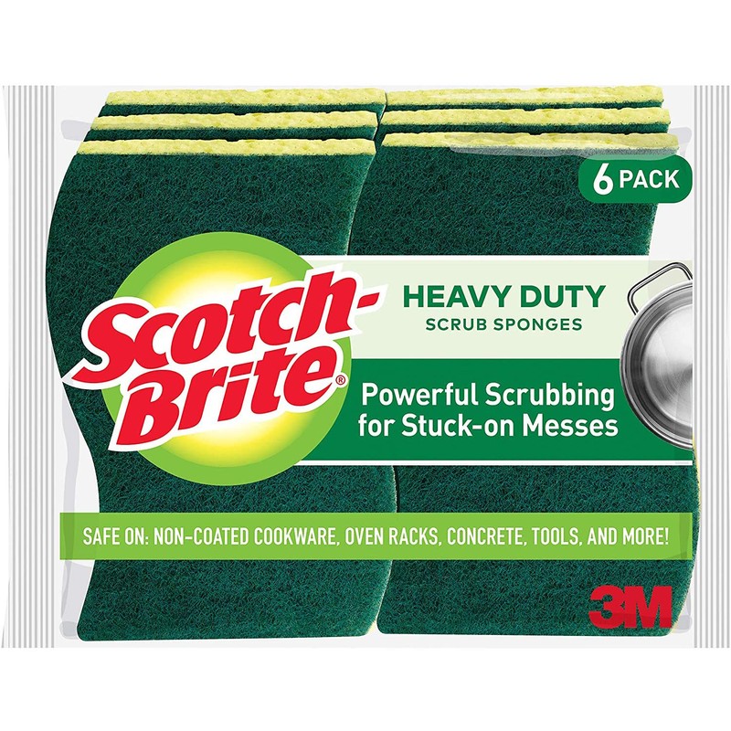 Scotch-Brite Heavy Duty Scrub Sponges: 24-Pack (Yellow and Green)