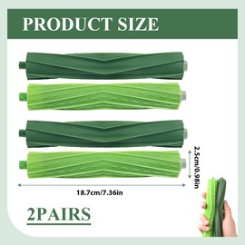 Set of 2 Rolls Brush Compatible with Roomba, Refill Set Rubber Roller Brush Replacement Parts Replacement Rubber Brushes Multifloor Brushes Accessories Compatible with i7 i7+ E5 E6 i3 i8+ Series