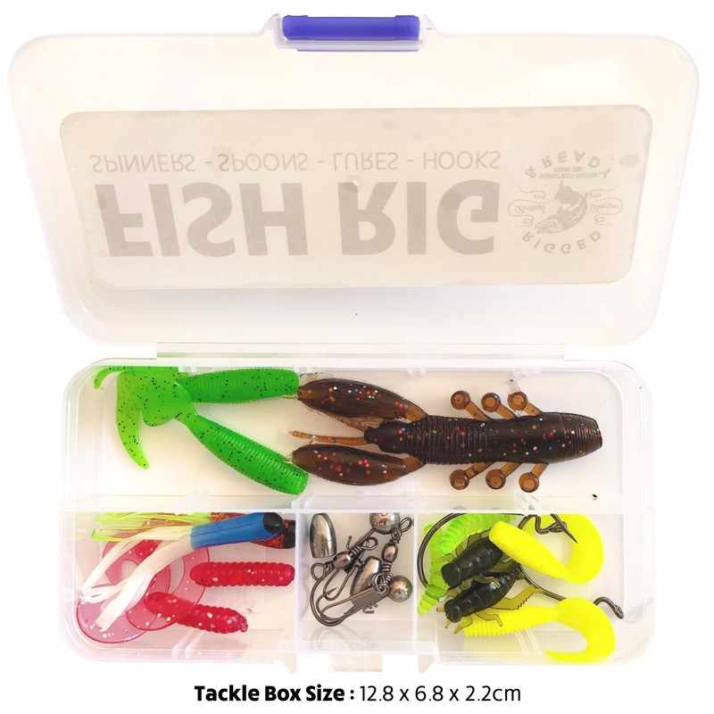 Rigged and Ready Fish Rig Spinner Mixed Soft Lure, Tungsten