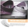 CLISPEED 100Pcs Shirt Collar Stays Durable Plastic Collar Fixers Easy