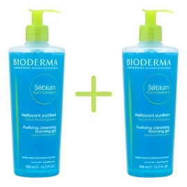 Bioderma Sébium Gel Moussant 500ml Pack Grasa Día Noche