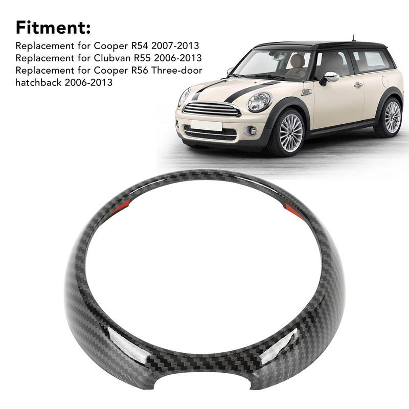 Car Dashboard Cover Edge Trim Decoration Ring Carbon Fibre Style