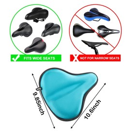 FUCNEN Bicycle Saddle Cover Sky Blue Saddle Pad Bicycle Saddle Cover Soft / Wide / Comfortable Saddle Cover Exercise Bike for Men and Women - 27 x 25 cm Saddle Cover Home Trainer Saddle Covers