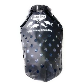 Boat Trix Chum Bag - Model "Bring Em Up" Chum Bag, Black, Easy to Clean, Black, 7.8" Diameter x 18" Deep