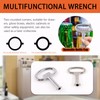 Tanstic 8Pcs Multi-functional Utility Kit, including 4 Ways Utility Spanner,