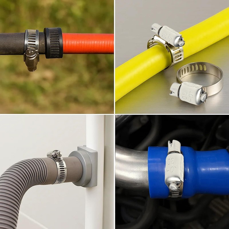 8mm Gas Hose Clips for Connections Gas Pipe, 10 Pcs