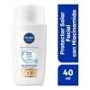 NIVEA SUN Protector Solar Facial Derma Skin Clear Anti-Imperfecciones FPS50 40ml con Niacinamida, previene brotes y no obstruye poros, ideal para piel grasa y/o con tendencia al acné