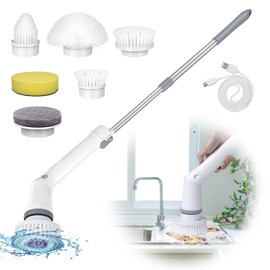 powsawer 2000mAh Electric Spin Scrubber, White, NEW1501855