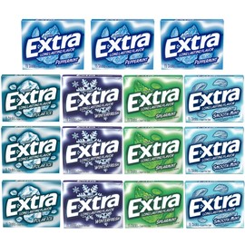 Bitetwist Assorted Sugar Free Mint Gum, Variety pack Of Extra Long Lasting Mint Flavors, 3 Pack of each flavor (15 Pack)
