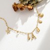 Gold Initial Charm Necklace for Women Gold Shell Starfish Necklace