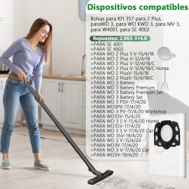6 Bolsas Aspiradora Para Karcher Wd 3.200/wd2/wd3/kd3/se4001