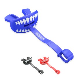 SafeJawz Sports Lip Guard, Football Mouth Guard with Connected Strap, Adults and Junior Breathable Pacifier Lip Protector, American Football, Lacrosse