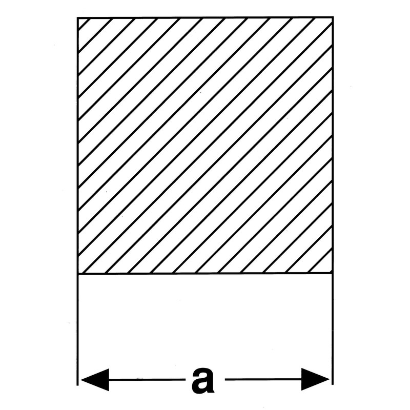 thyssenkrupp Square Profile Aluminium 18 x 18 mm in 1000