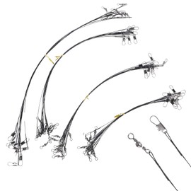 Giantree 40 Pcs Fishing Leader Wires, Stainless Steel Leader Wires, High-Strength Fishings Bite-Proof Stainless Steel Wire for Connecting Gear Suitable for Saltwater and Freshwater Fishing Rigs