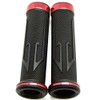 MotorToGo ALUMINUM MOTORCYCLE 7/8" 22MM HANDLEBAR GEL RUBBER HAND GRIPS