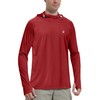 Roadbox Men's Hooded UV Sun Shirts Long Sleeve, Athletic Workout