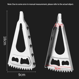 RUNGEASINI Can Bottle Beer Opener Stainless Steel 6 in 1 Jar Oral Liquid Opener for Weak Hands Fish Scale Scraper Screwdriver Multifunctional Kitchen Tool to Unscrew Any-Sized Lid (2 pcs)