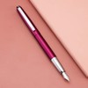HongDian 525 Purple Metal Fountain Pen Bent Nib, Calligraphy Fude