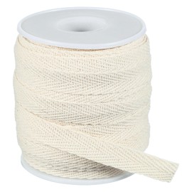 PATIKIL 10mm x 66feet Flat Drawstring Cord Drawstring Replacement Soft Drawstring Cotton Draw Cord Sweatpants Sports Sweatshirts Hoodie Draw Cord Replacement, Beige