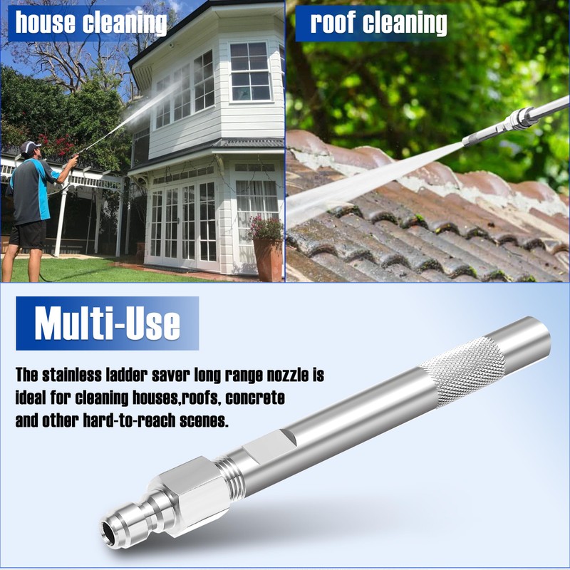 JOEJET Pressure Washer Long Range Chemical Nozzle, Shooter Tip for