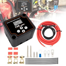 DEWINNER Adjustable Dual Battery Isolator 12V 140Amp Smart Voltage Sensitive Relay for Truck Marine ATV UTV RV Boat Camper, Works with All Battery Types Including Lithium & LiFePO4