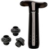 Le Creuset, Weinpumpen-Set inkl. 3 Verschlüssen, Weinkonservierung, Black Metal, Zamak,