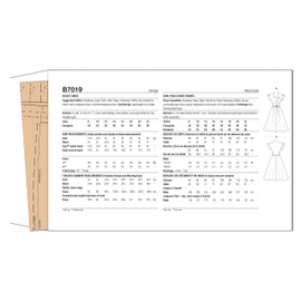 Butterick B7019R5 Misses' Vintage 1950's Dress Sewing Pattern Packet, Design Code B7019, Sizes 14-16-18-20-22