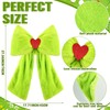 Gejoy Christmas Tree Topper Bow Large Lime Green Plush Furry