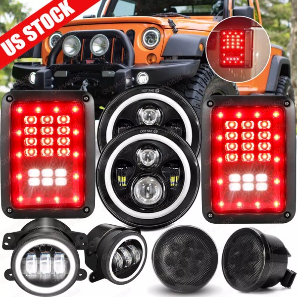 Unbranded 7" LED Round Headlights Tail Light Turn Fog Lamp