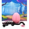 3D Printed Dragon with Egg, Articulated Black and Pink Cherry