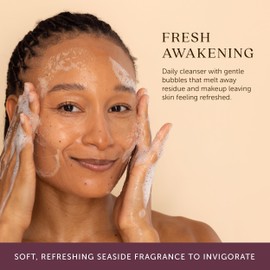 Cosmette Fresh Awakening Daily Cleanser Non-Stripping Face Wash with Olive, Rice Bran, and Sunflower Oils Gently Hydrates and Protects Natural Moisture Barrier, 4 fl oz