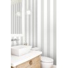 Guvana 17.7"x197" Striped Peel and Stick Wallpaper Gray and White