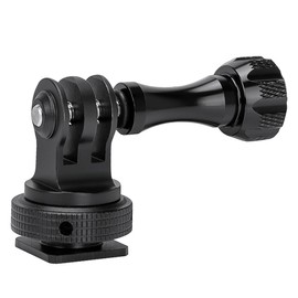 SINTYAN Cold Shoe Adapter, Converts Standard to GP Standards, 1/4 Hole, 3/8 Hole, Compatible with GoPro Cameras/OSMO Action, Aluminum Alloy, Rust Proof