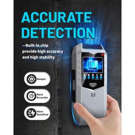 Stud Finder Wall Scanner, 5 in 1 high accuracy electronic detector, Suitable for wall wood metal studs, Stud sensor beam detector, For wood, AC wire, metal stud cross-section measurements