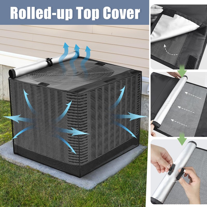 2 in 1 Air Conditioner Covers for Outside, 34''W x