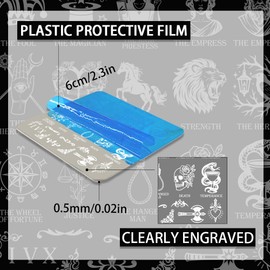 PH PandaHall Pack of 9 Magic Elements Nail Stamping Plates Tarot Cards Nail Art Designs Moon Star Manicure Art Stencils Crystal Ball Nails Design Stencil for Women Manicure Salon Print