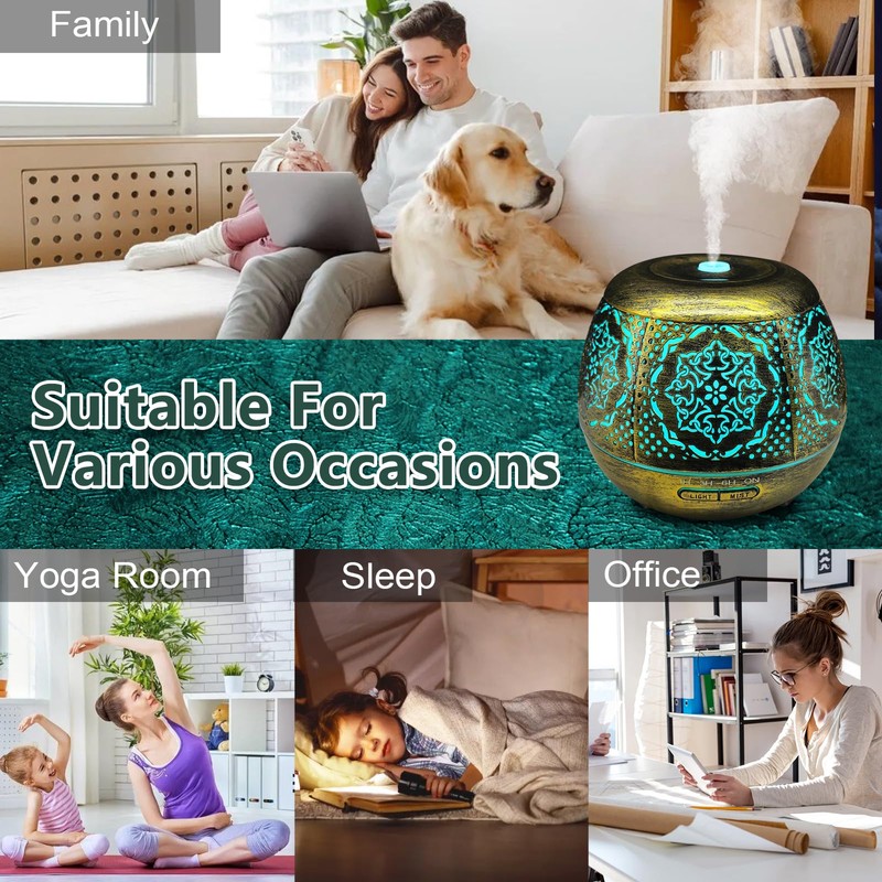 Essential Oil Diffuser for Home 500ML, Aromatherapy Diffusers for Essential