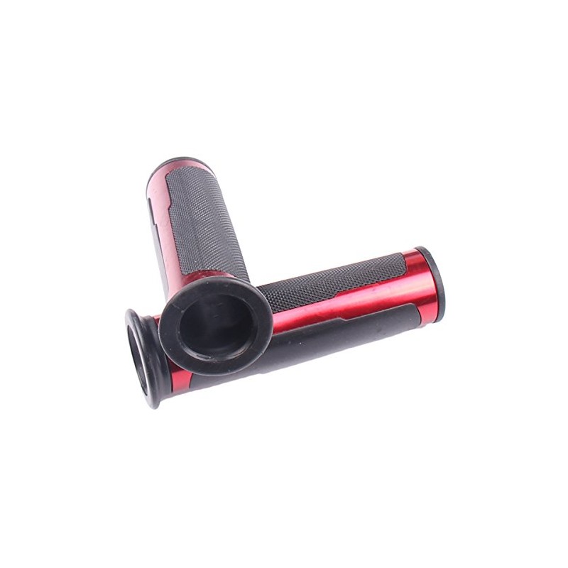 MotorToGo Red Aluminum Handlebar Gel Hand Grips Compatible for 2013