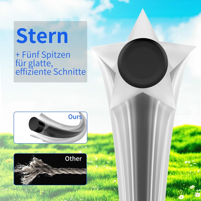 Forever Speed String Grass Trimmer Lines Black Grey 2.4 mm