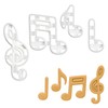 Set of 4 Musical Notes Cookie Cutters, 4 Pieces -
