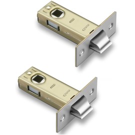 RSYHVG 2 Set of 45mm Tubular Latch,Mortice Latch Polished Chrome Door Latch Designed to be Used with Sprung Lever Door Handles 45mm Latch