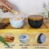 salomayes Large Marble Salt Cellar With Lid, Salt Box Spice