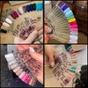 2 Set 100 Tips Clear Nail Art Swatches Sticks Polish