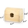 Tosnail 6 Pack Unfinished Wooden Treasure Chest, 4.7 x 3