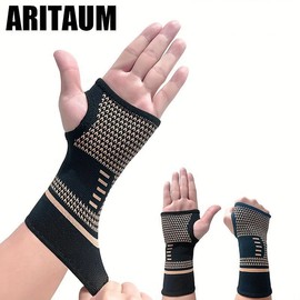 Breathable Non-slip Wrist Support, 2 Counts Elastic Wrist Support Sleeve, Wrist Straps for Sport, Fitness, Workout, Typing - Color: Black, Specification: M（2pcs）