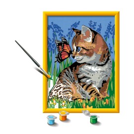 RAVENSBURGER 28935 Cat CreArt D Series Cat and Butterfly Creative Game, Single, Multicoloured, 18 x 24 x 0.3 cm