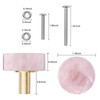 moonsix 4pcs Circle Crystal Stone Polished Drawer Knobs for Kitchen